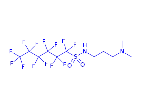 Molecular Structure of 50598-28-2 (N-[3-(dimethylamino)propyl]tridecafluorohexanesulphonamide)