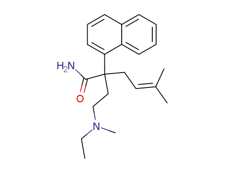 Molecular Structure of 50765-88-3 (α-[2-(Ethylmethylamino)ethyl]-α-(3-methyl-2-butenyl)-1-naphthaleneacetamide)