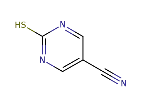 Molecular Structure of 42783-68-6 (5-Pyrimidinecarbonitrile, 1,2-dihydro-2-thioxo- (9CI))