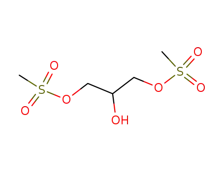 Molecular Structure of 5055-06-1 (2-hydroxypropane-1,3-diyl dimethanesulfonate)