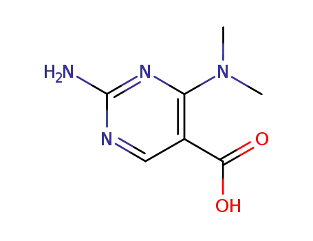 Molecular Structure of 42783-88-0 (5-Pyrimidinecarboxylic acid, 2-amino-4-(dimethylamino)- (9CI))
