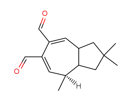 Molecular Structure of 50656-61-6 ((3aR,8aS)-2,2,8-trimethyl-3,3a,6,8a-tetrahydro-1H-azulene-5,6-dicarbal dehyde)