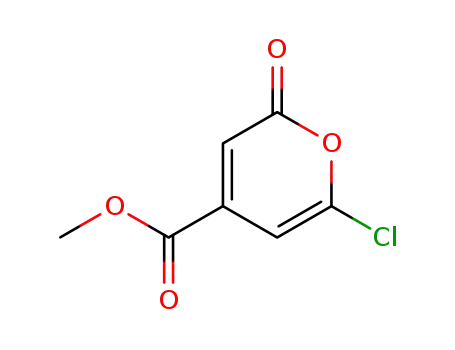 Molecular Structure of 104310-21-6 (6-chloro-4-methoxycarbonyl-2H-pyran-2-one)