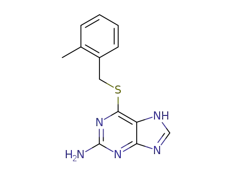 Molecular Structure of 5069-78-3 (6-[(2-methylbenzyl)sulfanyl]-5H-purin-2-amine)