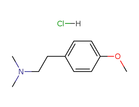 Molecular Structure of 50822-98-5 (N,N-Dimethyl-4-methoxyphenethylamine hydrochloride)