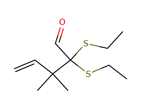 2,2-bis(ethylthio)-3,3-dimethyl-4-pentenal