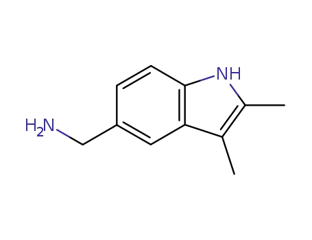 Molecular Structure of 5054-94-4 (C-(2,3-DIMETHYL-1H-INDOL-5-YL)-METHYLAMINE)
