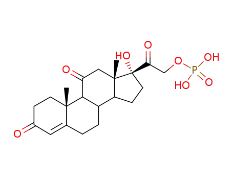 Molecular Structure of 508-95-2 (17α,21-Dihydroxypregn-4-ene-3,11,20-trione 21-phosphate)