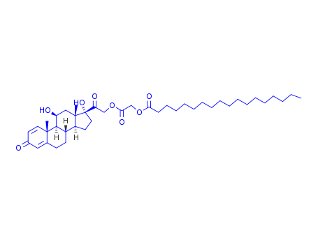 Pregna-1,4-diene-3,20-dione,11,17-dihydroxy-21-[[[(1-oxooctadecyl)oxy]acetyl]oxy]-, (11b)-