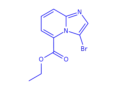 Molecular Structure of 429690-42-6 (ethyl 3-bromoH-imidazo[1,2-a]pyridine-5-carboxylate)