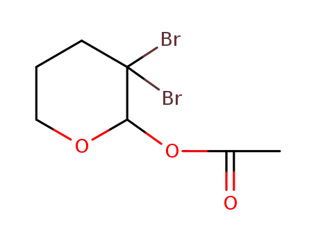 2-acetoxy-3,3-dibromo-tetrahydro-pyran