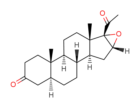 Molecular Structure of 974-24-3 (5α-pregnan-16α,17α-epoxy-3,20-dione)