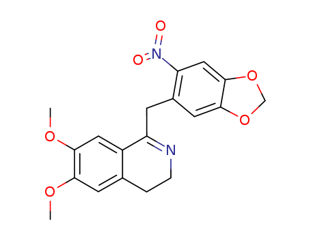 Isoquinoline,3,4-dihydro-6,7-dimethoxy-1-[(6-nitro-1,3-benzodioxol-5-yl)methyl]- cas  42971-18-6