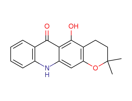 5-hydroxy-2,2-dimethyl-2,3,4,11-tetrahydro-pyrano[3,2-<i>b</i>]acridin-6-one