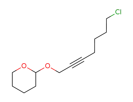 Molecular Structure of 74723-68-5 (2H-Pyran, 2-[(7-chloro-2-heptynyl)oxy]tetrahydro-)