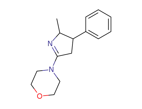 Molecular Structure of 50901-95-6 (Morpholine, 4-(3,4-dihydro-2-methyl-3-phenyl-2H-pyrrol-5-yl)-)