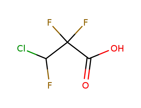 Molecular Structure of 425-97-8 (3-Chloro-2,2,3-trifluoropropionicacid)