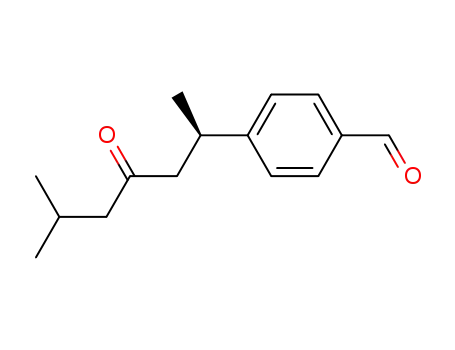 Molecular Structure of 42719-56-2 (4-[(R)-1,5-Dimethyl-3-oxohexyl]benzaldehyde)