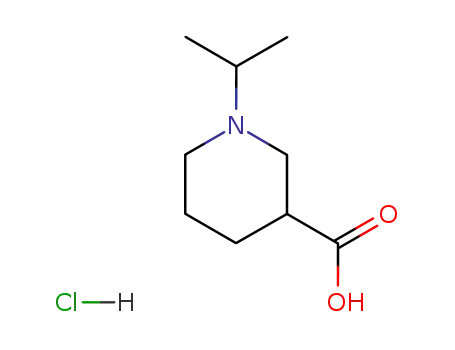 Molecular Structure of 50678-87-0 (1-ISOPROPYL-PIPERIDINE-3-CARBOXYLIC ACID HYDROCHLORIDE)