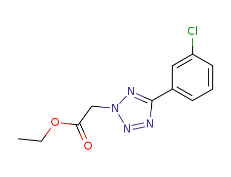Molecular Structure of 50907-47-6 ([5-(3-CHLOROPHENYL)-TETRAZOL-2-YL]-ACETIC ACID ETHYL ESTER)