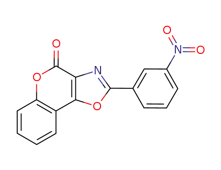Molecular Structure of 4345-36-2 (5-(4-methoxyphenyl)-3-(3-nitrophenyl)-1-propanoyl-4,5-dihydro-1H-pyrazole)