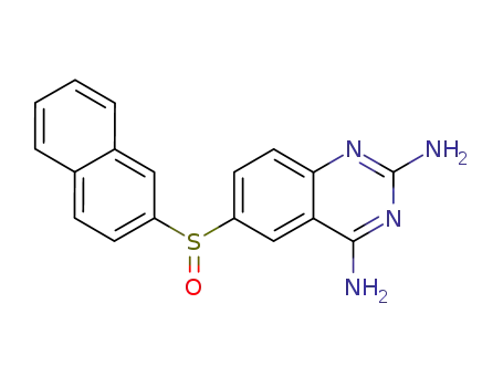 Molecular Structure of 51123-77-4 (6-(naphthalen-2-ylsulfinyl)quinazoline-2,4-diamine)