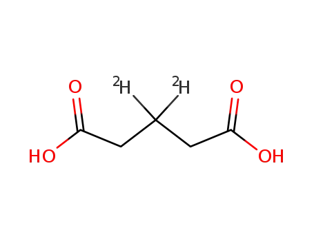 Molecular Structure of 43087-19-0 (PENTANEDIOIC-3,3-D2 ACID)
