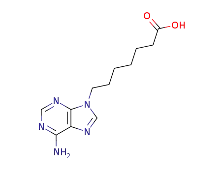 Molecular Structure of 4323-13-1 (7-(6-amino-9H-purin-9-yl)heptanoic acid)