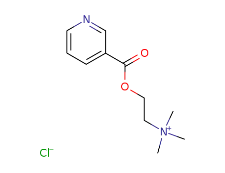 Molecular Structure of 5099-51-4 (N,N,N-trimethyl-2-[(pyridin-3-ylcarbonyl)oxy]ethanaminium chloride)