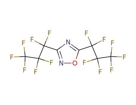 Molecular Structure of 4314-46-9 (3,5-bis(heptafluoropropyl)-1,2,4-oxadiazole)