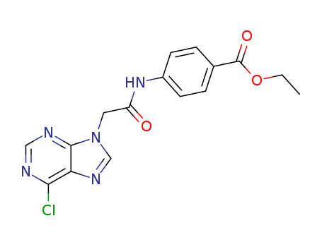 Benzoic acid,4-[[2-(6-chloro-9H-purin-9-yl)acetyl]amino]-, ethyl ester cas  4323-05-1