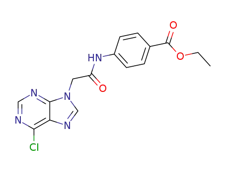 Molecular Structure of 4323-05-1 (ethyl 4-[[2-(6-chloropurin-9-yl)acetyl]amino]benzoate)