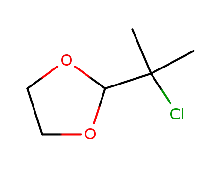 Molecular Structure of 4362-42-9 (1,3-Dioxolane,  2-(1-chloro-1-methylethyl)-)
