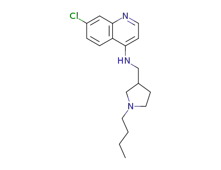 Molecular Structure of 4323-35-7 (N-[(1-butylpyrrolidin-3-yl)methyl]-7-chloroquinolin-4-amine)