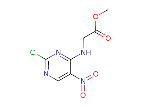 Molecular Structure of 859307-58-7 (Methyl N-(2-chloro-5-nitropyrimidin-4-yl)glycinate)