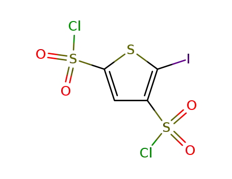 5-iodo-thiophene-2,4-disulfonyl chloride