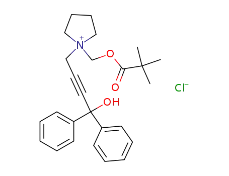 1-(2,2-Dimethyl-propionyloxymethyl)-1-(4-hydroxy-4,4-diphenyl-but-2-ynyl)-pyrrolidinium; chloride