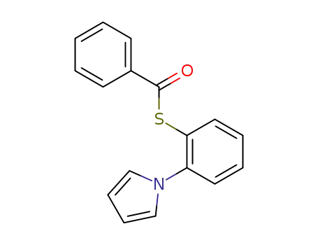 Molecular Structure of 43153-77-1 (S-[2-(1H-pyrrol-1-yl)phenyl] benzenecarbothioate)
