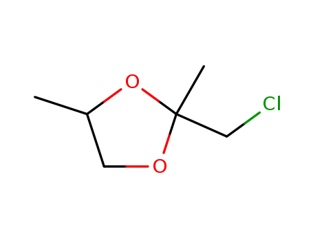 Molecular Structure of 4362-39-4 (1,3-Dioxolane,  2-(chloromethyl)-2,4-dimethyl-)