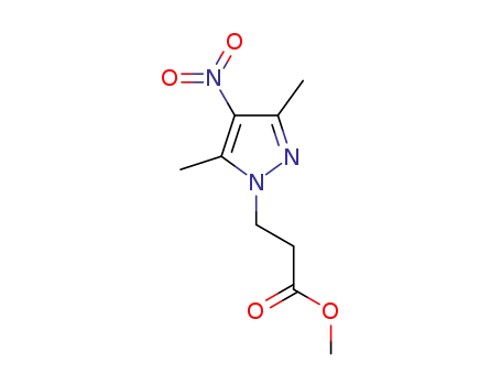 Molecular Structure of 512809-76-6 (3-(3,5-DIMETHYL-4-NITRO-PYRAZOL-1-YL)-PROPIONIC ACID METHYL ESTER)