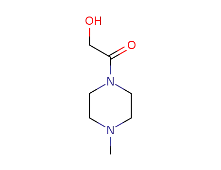 Molecular Structure of 91406-27-8 (Piperazine, 1-(hydroxyacetyl)-4-methyl- (9CI))