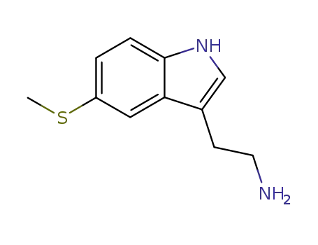 Molecular Structure of 101573-24-4 (2-(5-methylthioindol-3-yl)ethylamine)