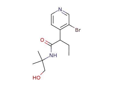2-(3-bromo-pyridin-4-yl)-<i>N</i>-(2-hydroxy-1,1-dimethyl-ethyl)-butyramide