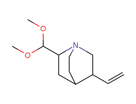 Molecular Structure of 121667-85-4 (2-Dimethoxymethyl-5-vinyl-1-aza-bicyclo[2.2.2]octane)