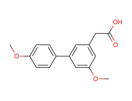 Molecular Structure of 51028-91-2 (4',5-Dimethoxy-3-biphenylacetic acid)