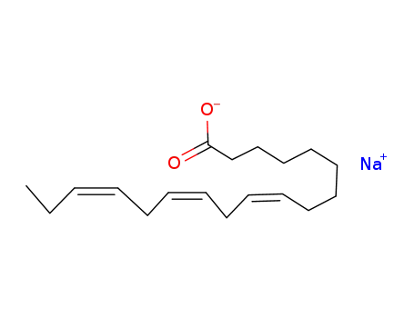 Molecular Structure of 822-18-4 (9,12,15-Octadecatrienoic acid, sodium salt, (Z,Z,Z)-)