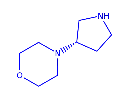 Molecular Structure of 511295-94-6 (Morpholine, 4-(3R)-3-pyrrolidinyl- (9CI))
