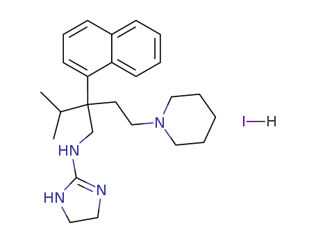 1-Piperidinebutanamine,N-(4,5-dihydro-1H-imidazol-2-yl)-b-(1-methylethyl)-b-1-naphthalenyl-,hydriodide (1:1)