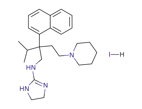 Molecular Structure of 51125-90-7 (N-{3-methyl-2-(naphthalen-1-yl)-2-[2-(piperidin-1-yl)ethyl]butyl}-4,5-dihydro-1H-imidazol-2-amine)
