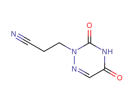 Molecular Structure of 4336-33-8 (3-(3,5-dioxo-4,5-dihydro-1,2,4-triazin-2(3H)-yl)propanenitrile)